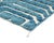 Rhythm woven into every line. Rows of soft chevron stripes ripple across this rug in deep Aegean blue, each band separated...