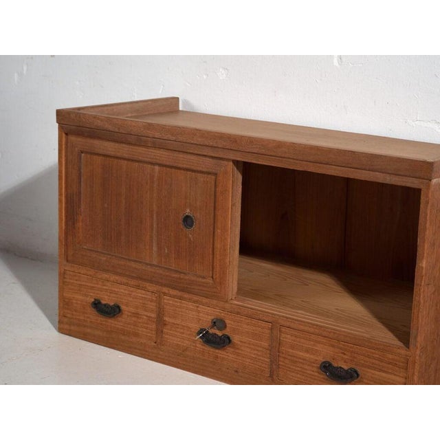 Antique Low Cabinet with Sliding Doors For Sale - Image 11 of 14