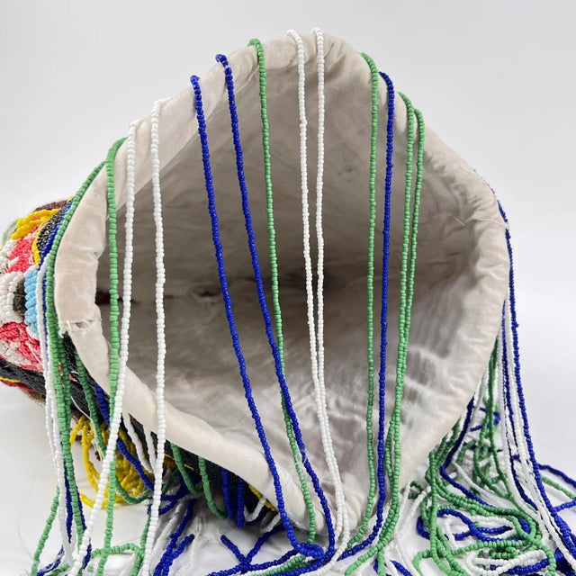 Early 20th Century Yoruba Beaded Crown Nigeria For Sale - Image 4 of 8