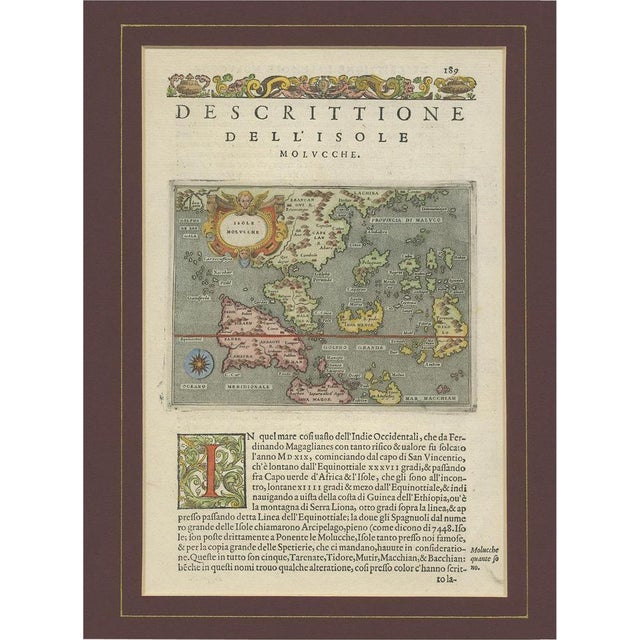 Antique Map of the Moluccas by Porcacchi, 1620 For Sale