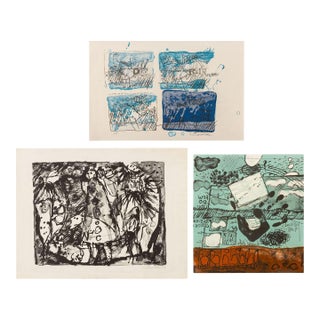 Elfi Schuselka Abstract Composition Prints, 3 For Sale