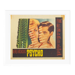 'Psycho' 1960 Original Vintage Lobby Card Framed in White