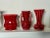 Mid 20th Century Vintage Neoclassical Style American Red Glazed Pottery Vases, Set of 5 For Sale - Image 5 of 12