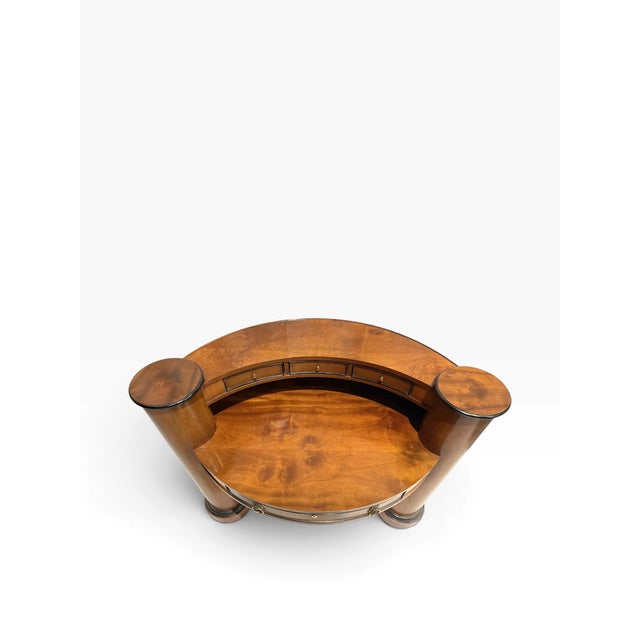 Wood 1990s Century Furniture Biedermeier-Style Oval Desk For Sale - Image 7 of 15