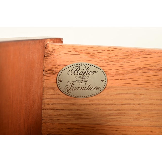 Baker Furniture Federal Inlaid Mahogany Demilune Sideboard Credenza For Sale - Image 9 of 15