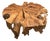 Andrianna Shamaris Organic Teak Wood Round Coffee Table For Sale