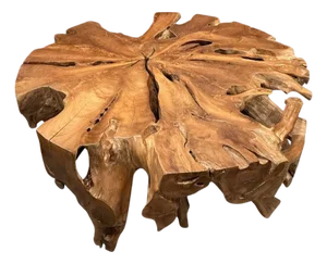 Andrianna Shamaris Organic Teak Wood Round Coffee Table