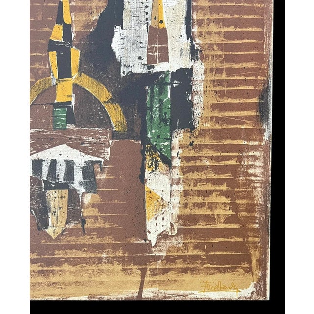 Paper Johnny Friedlaender Abstract Shapes III Large Edition 20th Century Lithograph Print For Sale - Image 7 of 9