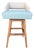 Cr Laine Light Blue and Gray Bar Stool For Sale