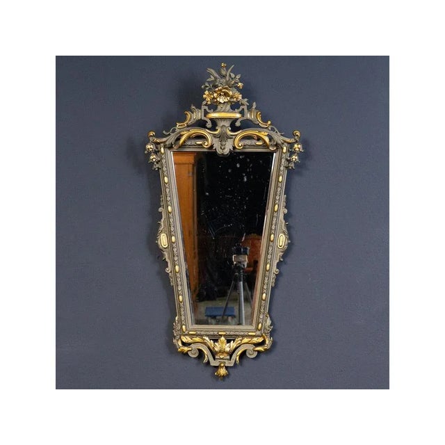 Vintage Decorative Glass Wall Mirror For Sale - Image 13 of 13