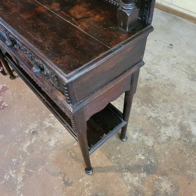 Circa 1790 English Carved Sideboard With 2 Drawers & Shelf For Sale - Image 4 of 13