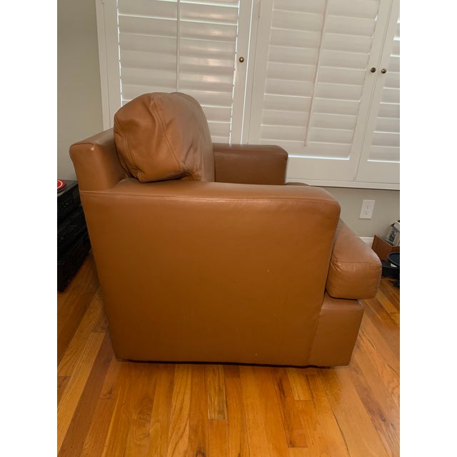 Traditional Leather Armchair For Sale - Image 3 of 8