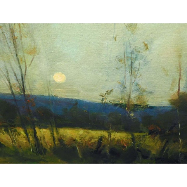 Impressionist Dennis Sheehan "Fall Twilight" #1858 Oil on Canvas Hand Signed Landscape For Sale - Image 3 of 6