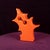 Abstract Orange Ceramic Sculptural Vase, 1980 For Sale - Image 10 of 18