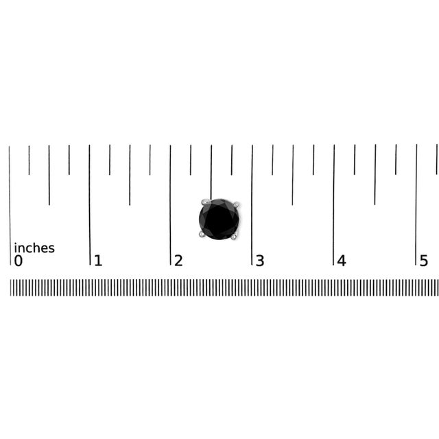 Early 21st Century 14K White Gold 6.00 Cttw Round Brilliant-Cut Black Diamond Classic 4-Prong Stud Earrings with Screw Backs (Fancy Color-Enhanced, I2-I3 Clarity) For Sale - Image 5 of 5