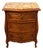 Vintage Danby French Provincial Marble Top Commode Chest – Mid-Century Louis XV Style 3-Drawer Nightstand Side Table For Sale