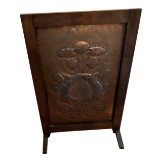 Art Nouveau/ Arts and Crafts Movement Copper Fireplace Screen For Sale