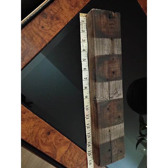 Early 21st Century Pair of Reclaimed Old-Growth Wood Beams – Sculptural Pedestal Bases / Architectural Salvage For Sale - Image 5 of 7