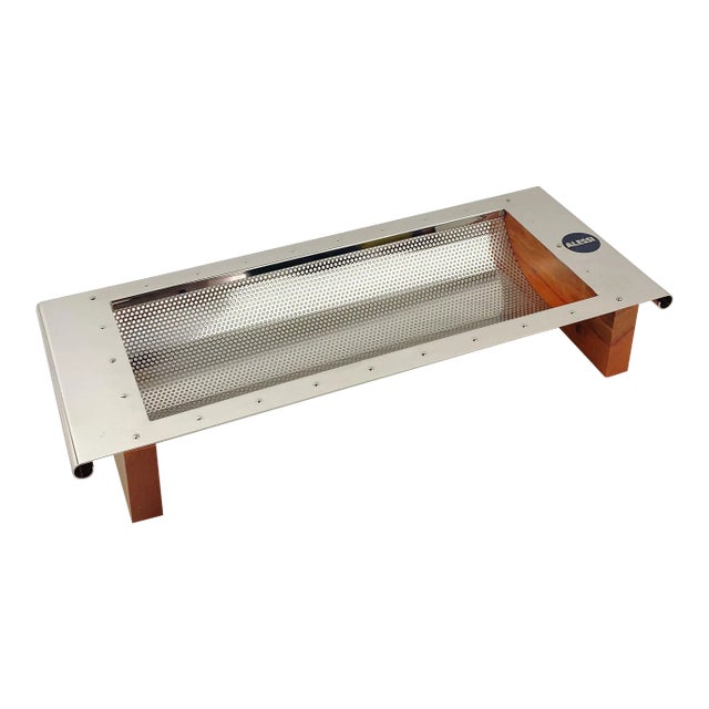 Michael Graves for Alessi Perforated Metal and Pear Wood Bread/Fruit Basket For Sale