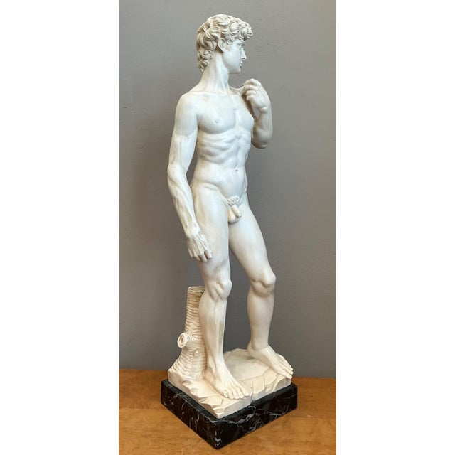 Vintage Italian Marble David Sculpture For Sale - Image 4 of 10