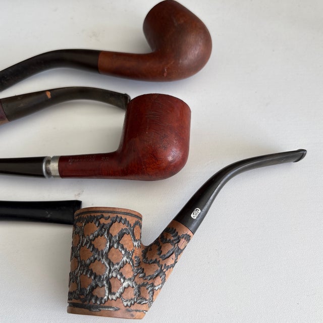 Lot of 5 Antique Smoking Tobacco Pipes Imported Briar , Medico, Weber, Wood Carved For Sale - Image 12 of 12