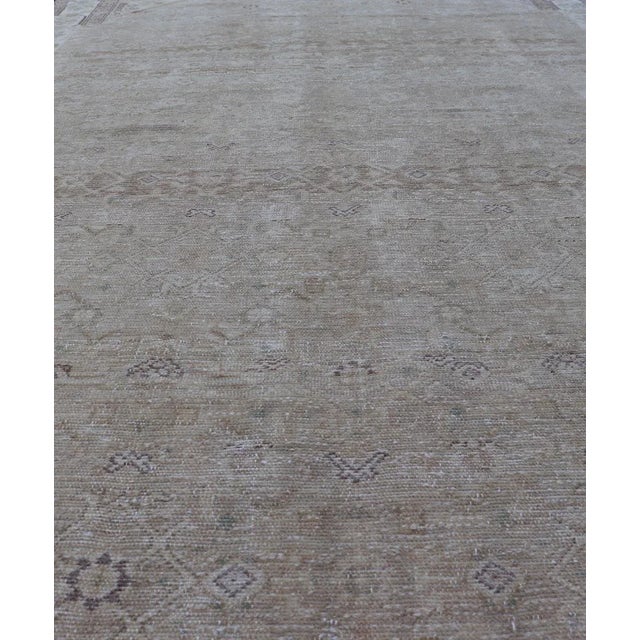 Tribal Persian Hamedan Vintage Gallery Rug With Sub-Geometric Design Earth Tones For Sale - Image 3 of 11