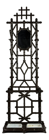 Antique Faux Bamboo Coat Rack in Cast Iron, 1890