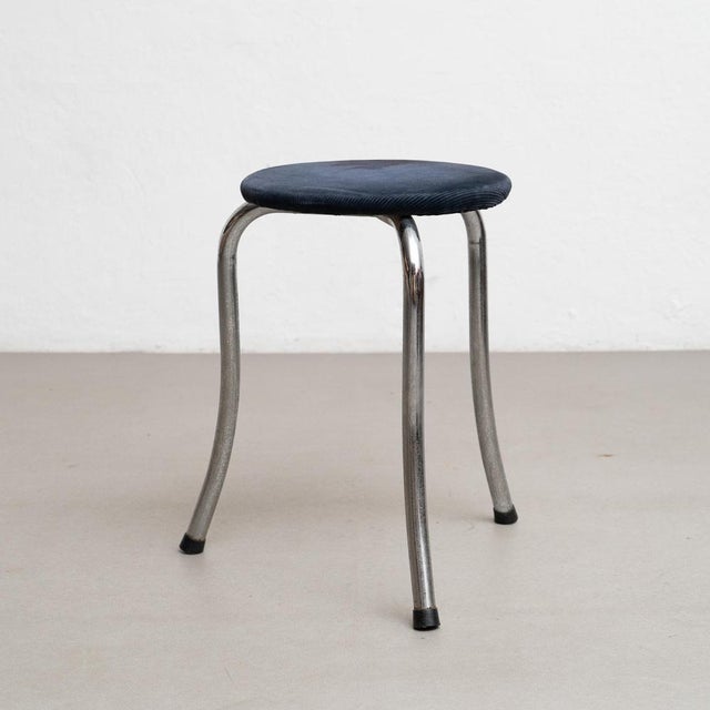 Bauhaus-Style Low Stool - Germany, 1940s This Bauhaus-style low stool is a classic piece that reflects the functional and...