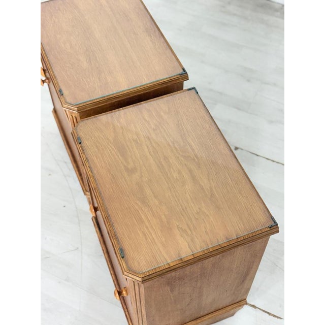 Wood Vintage Wood Bedside Tables, Set of 2 For Sale - Image 7 of 9