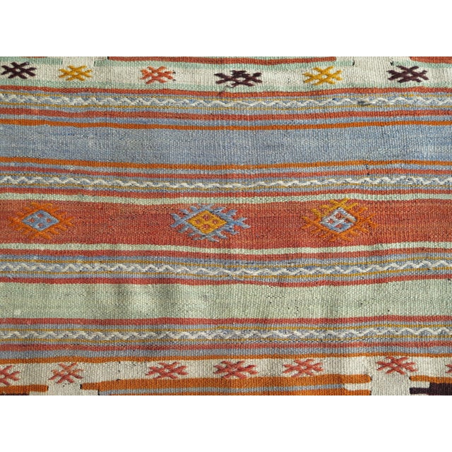 60s Turkish Handmade Kilim Rug Area Rug For Sale - Image 10 of 11