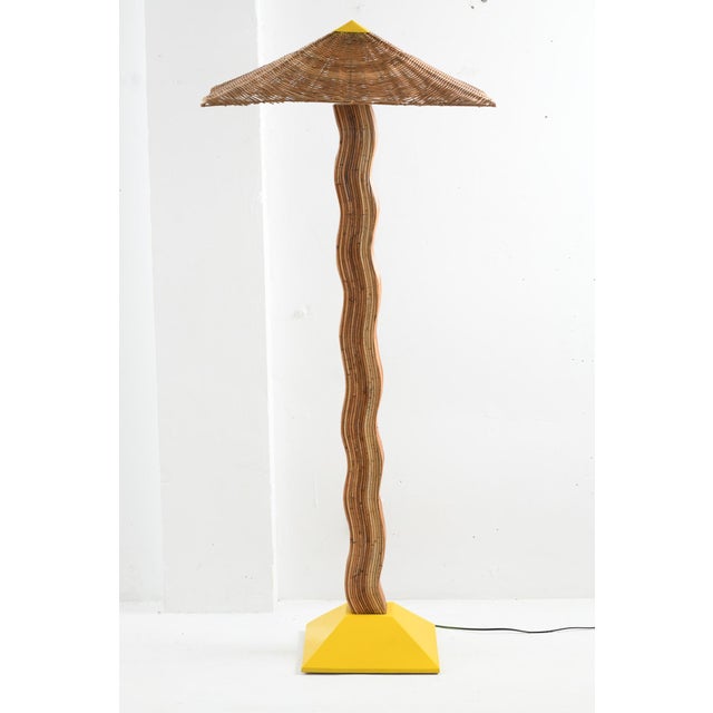 Modernist 'Pallete' Floor Lamp Yellow For Sale - Image 4 of 6