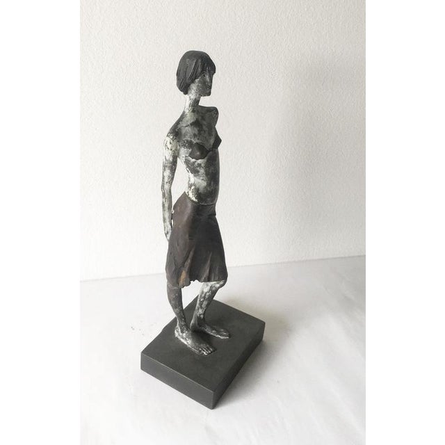 Metal Italian Cast Lost Wax and Bronze Sculpture by Aron Demetz Guardando, 2004 For Sale - Image 7 of 18