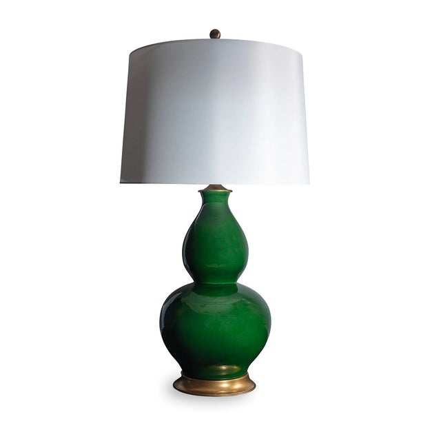 2020s Rockford Emerald Double Gourd Lamp For Sale - Image 5 of 5