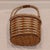Vintage French Style Hand Woven Market Wicker Basket With Handles For Sale - Image 11 of 12
