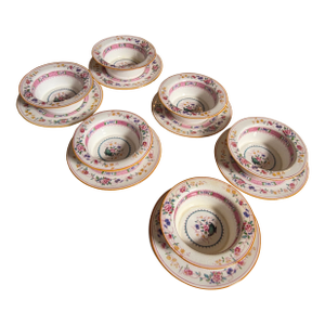 Set of Six Antique Royal Doulton Ramekins and Saucers