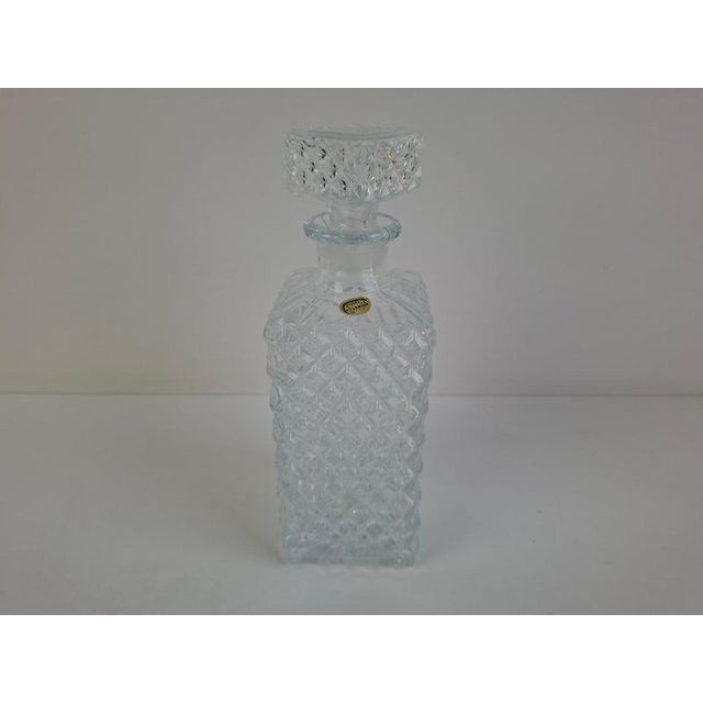 Vintage Crystal Whiskey Decanter and Tumblers from Bohemia, 1980s, Set of 7 For Sale - Image 10 of 18