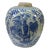Oriental Handpaint Flower Vase Small Blue White Porcelain Ginger Jar For Sale