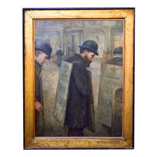 Felix Moscheles, Our Slaves Monumental Victorian Social, 1890s, Oil Painting on Canvas, Framed For Sale