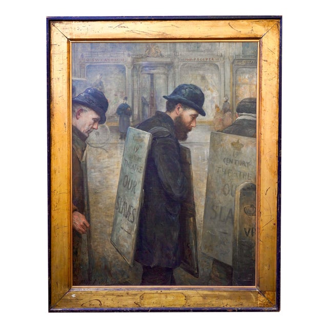 Felix Moscheles, Our Slaves Monumental Victorian Social, 1890s, Oil Painting on Canvas, Framed For Sale