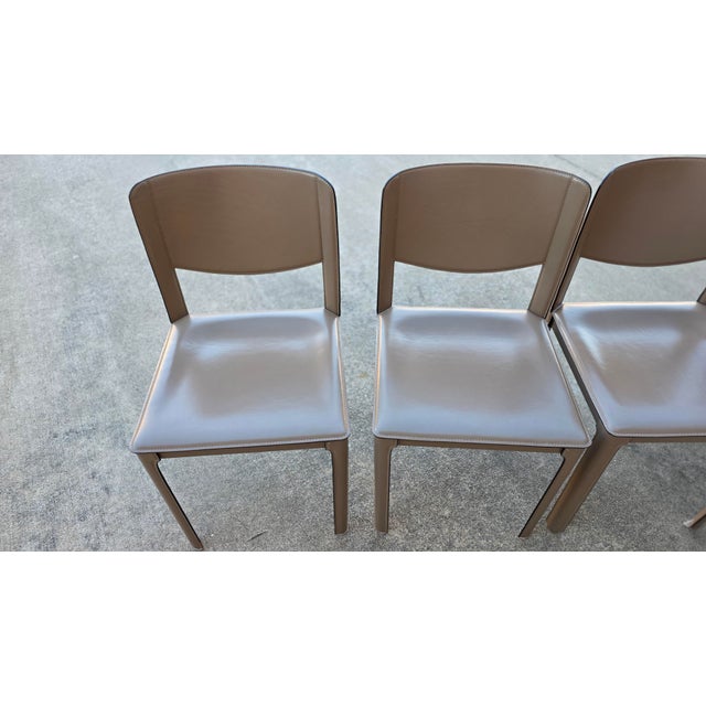1990s Matteo Grassi Leather Chairs For Sale In Sacramento - Image 6 of 12