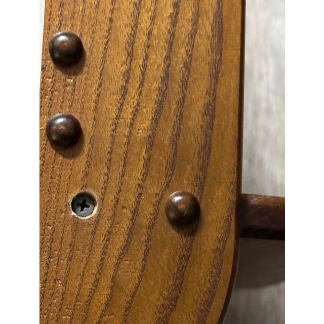 Vintage Mid-Late 20th Century Hand Crafted Oak Wall Shelf With Carved Cat For Sale - Image 10 of 10