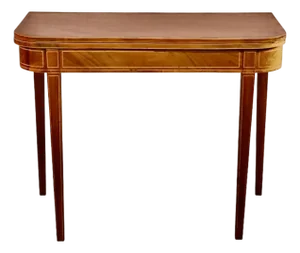 Early 19th Century English Regency Mahogany Inlaid Games Table