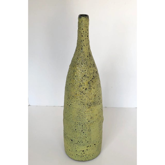 Vintage Signed Fat Lava Vessel Vase, 19 Inches For Sale - Image 9 of 9