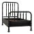NOIR Bachelor Bed, Twin, Hand Rubbed Black For Sale