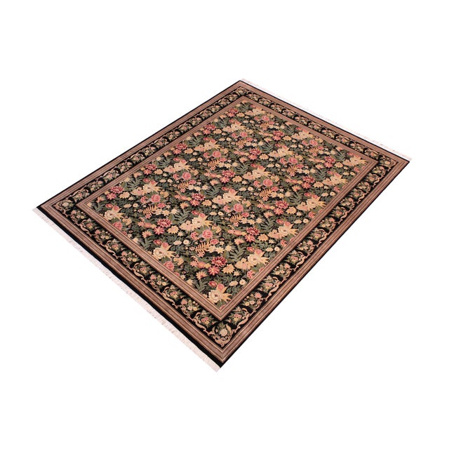 Designed with mesmerizing intricacy and gorgeous color palette, this hand-knotted masterpiece demonstrates the beauty and...