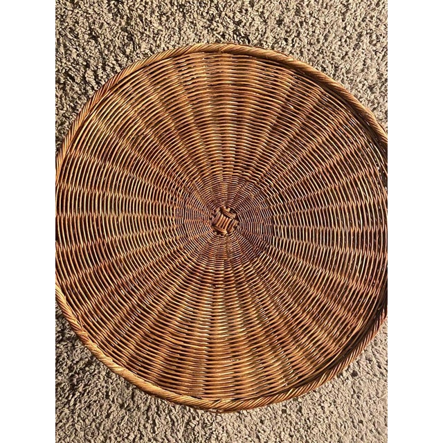 Armchairs and Coffee Table in Wicker by Raoul Guys, 1950, Set of 3 For Sale - Image 9 of 15