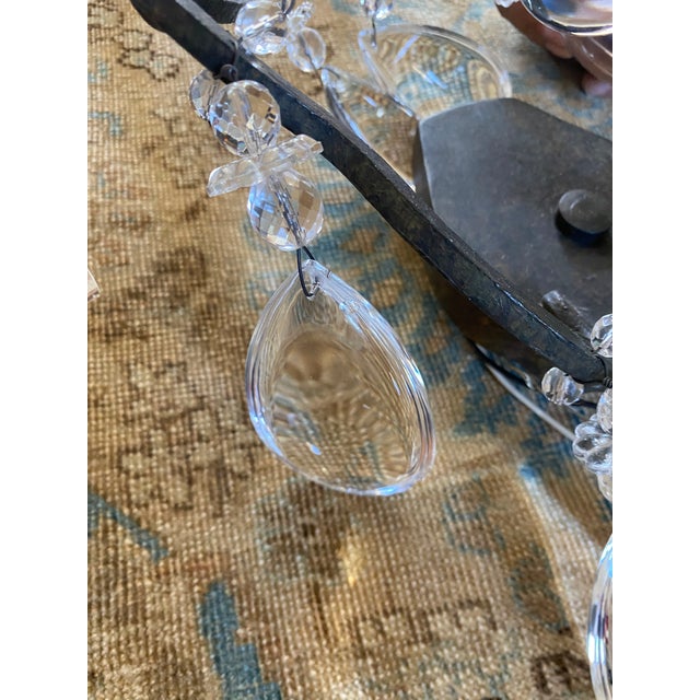 Dennis & Leen Lead Crystal 3-Arm Sconce Black, 2010s For Sale - Image 9 of 12