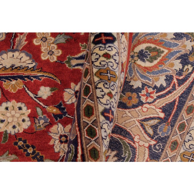 Textile Shabby Chic 1990's Agra Tabriz Pak-Persian Rust/ Wool Rug - 9'3'' X 12'4'' For Sale - Image 7 of 9