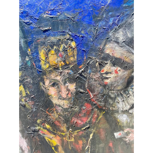 Mid 20th Century Jonah Kinigstein, Large Figurative Expressionist Oil Painting Rediscovered New York City Artist, c.1950's For Sale - Image 5 of 18