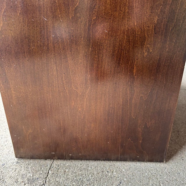 Wood Century Furniture Burlwood and Brass Petit Chest of Drawers For Sale - Image 7 of 12